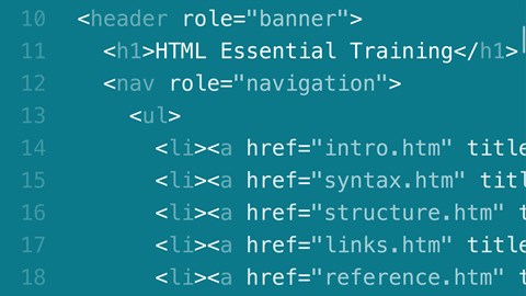 Courses HTML Essential Training logo